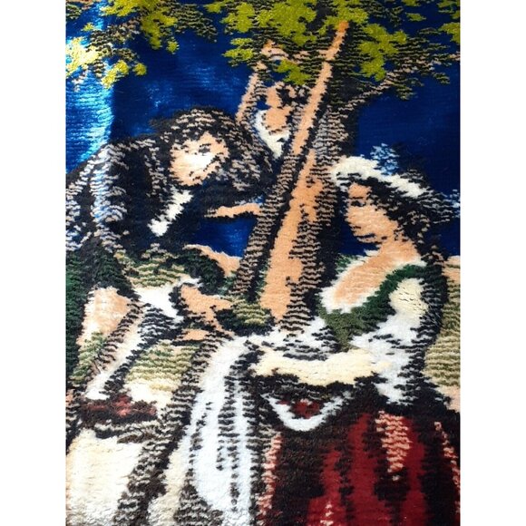 Tapestry Pillow Cover Italian Pastoral Scene Estate Made in Italy 18" Square - Picture 9 of 10